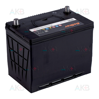 Автомобильный аккумулятор Delkor 80D26L (75R 600A 260x173x225). Фото 2