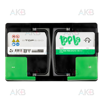 Автомобильный аккумулятор Topla AGM Stop-n-Go 70R (760A 278x175x190) 114070. Фото 1