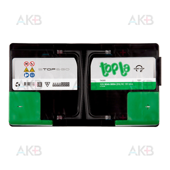 Автомобильный аккумулятор Topla AGM Stop-n-Go 80R (800A 315x175x190) 114080. Фото 1