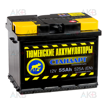 Tyumen Battery Standard 55 Ач обр. пол. 525A (242x175x190)