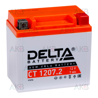 Delta CT 1207.2, 12V 7Ah, 130А (113x70x105) YTZ7S