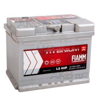 Fiamm Titanium Pro 60 Ач 540A обр. пол. (241x175x190) L2 60P