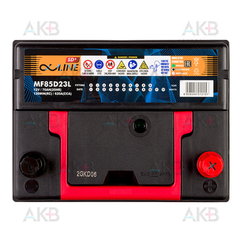 Автомобильный аккумулятор Alphaline SD 85D23L 70R 620A 232x172x220. Фото 1