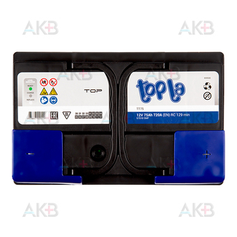 Автомобильный аккумулятор Topla Top 75R низкий (720A 278x175x175) 118072 57510. Фото 1
