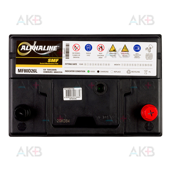 Автомобильный аккумулятор Alphaline Standard 80D26L 70R 600A 262x175x226. Фото 1