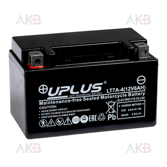 Uplus LT7A-4 12V 6Ah 90А прям. пол. (150x87x93) Super Start AGM