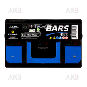 Автомобильный аккумулятор BARS 6СТ-77 АПЗ о.п. 77Ач 670A (278x175x190). Фото 1