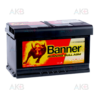 BANNER Running Bull AGM Start-Stop (580 01) 80R 800A 315x175x190 Mercedes, BMW, Porsche, Audi