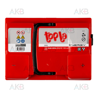 Автомобильный аккумулятор Topla Energy 60R (600A 242x175x190) 108060 56008. Фото 1