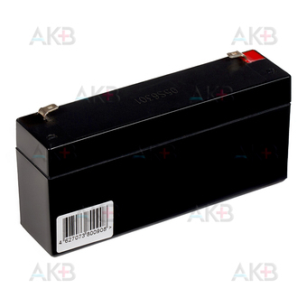 Аккумуляторная батарея Delta DT 6033 (125), 6V 3.3Ah (134x34x60). Фото 2