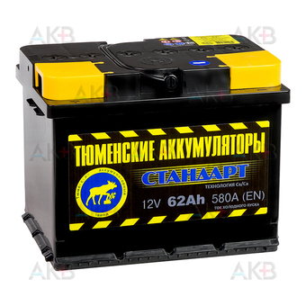 Tyumen Battery Standard 62 Ач обр. пол. 580A (242x175x190)