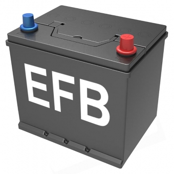 Подменный D23 EFB обр. пол. (232x173x225) нижнее крепл. 60-65 Ач