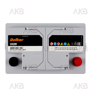 Автомобильный аккумулятор Delkor AGM 70 Ач 760A (278х175х190) LN3. Фото 1