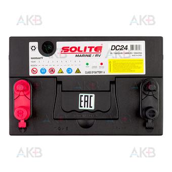 Автомобильный аккумулятор Solite MARINE DC24 (75 Ah 550A 260x173x225). Фото 1
