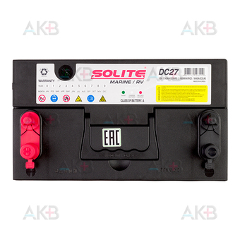Автомобильный аккумулятор Solite MARINE DC27 (90 Ah 640A 306x173x225). Фото 1
