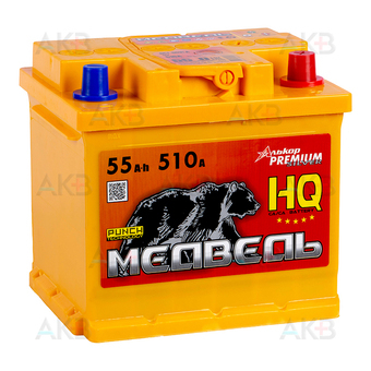 Медведь 55 Ач 510A о.п. (207x175x190) ca/ca silver