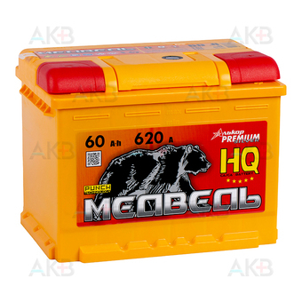 Медведь 60 Ач 620A о.п. (242x175x190) ca/ca silver