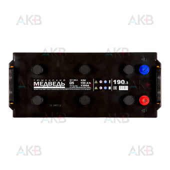 Автомобильный аккумулятор Тюменский медведь 190 Ач 1350A о.п. (518х228х238) Calcium Plus. Фото 1