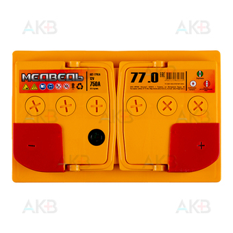 Автомобильный аккумулятор Медведь 77 Ач  750A о.п. (278x175x190) ca/ca silver. Фото 1