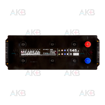 Автомобильный аккумулятор Тюменский медведь 145 Ач 1150A п.п. (513х189х230) Calcium Plus. Фото 1
