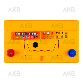 Автомобильный аккумулятор Медведь 135D31R 110 Ач 870А п.п. (306x173x225) ca/ca Silver Asia. Фото 1