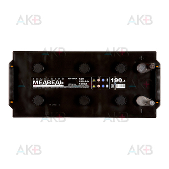 Автомобильный аккумулятор Тюменский медведь 190 Ач 1350A п.п. конус (518х228х238) Calcium Plus. Фото 1
