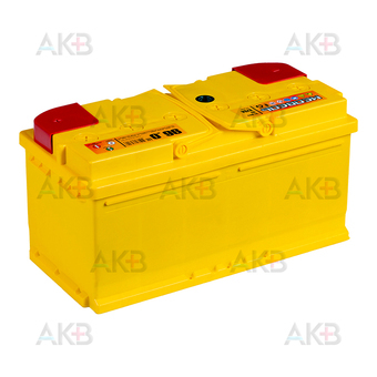 Автомобильный аккумулятор Медведь 96 Ач 870A о.п. низк. (353x175x175) ca/ca silver. Фото 2