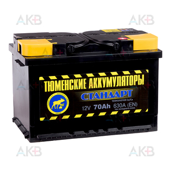 Tyumen Battery Standard 70 Ач обр. пол. 630A (278x175x190)