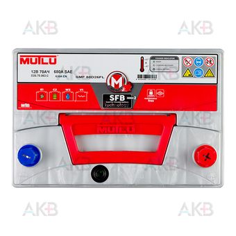 Автомобильный аккумулятор Mutlu SFB 2 80D26FL 70 Ач 630A обр. пол. (260x173x225) D26.70.063.C. Фото 1