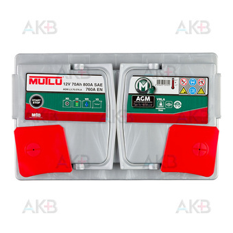 Автомобильный аккумулятор Mutlu AGM 70 Ач 760A обр. пол. (278x175x190) AGM.L3.70.076.A. Фото 1