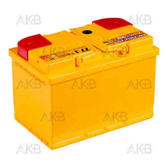 Автомобильный аккумулятор Медведь 77 Ач 750A п.п. (278x175x190) ca/ca silver. Фото 2