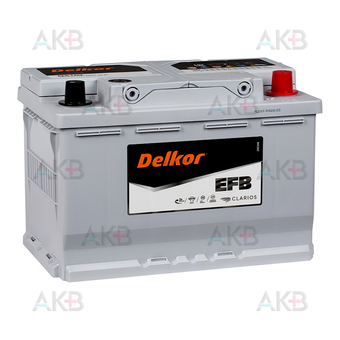 Delkor EFB LN3 70 Ач 720A обр. пол. (277x174x188) Start Stop