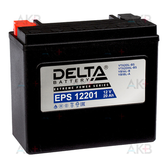 Delta EPS 12201, 12V 20Ah, 260А (176x87x154) YTX20L-BS NANO-GEL