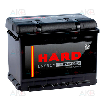 HARD 62 Ач 640A о.п. (242x175x190) ca/ca silver