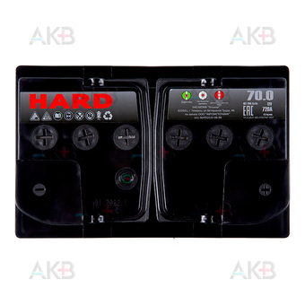 Автомобильный аккумулятор HARD 70 Ач 720А о.п. (278x175x190) L3 ca/ca silver. Фото 1