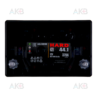 Автомобильный аккумулятор HARD ASIA 50B19L 44 Ач 370A о.п. (187x127x227) ca/ca Silver. Фото 1
