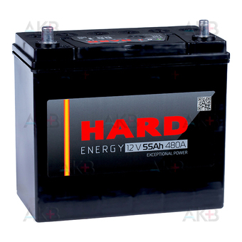 HARD ASIA 65B24R 55 Ач 480A п.п. (238x129x227) ca/ca Silver