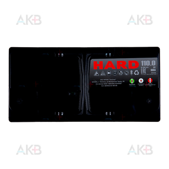 Автомобильный аккумулятор HARD 110 Ач 900A о.п. (353x175x190) ca/ca silver. Фото 1