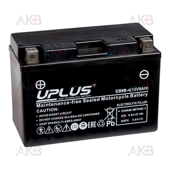 Uplus EB9B-4 12V 8Ah 115А прям.пол. (150x70x105) Super Start AGM YT9B-4