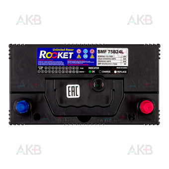 Автомобильный аккумулятор Rocket 75B24L 55Ah 520A (238x129x225) обр. пол.. Фото 1