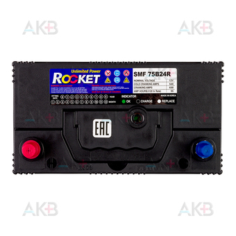 Автомобильный аккумулятор Rocket 75B24R 55Ah 520A (238x129x225) прям. пол.. Фото 1