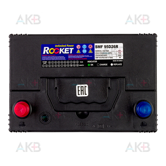 Автомобильный аккумулятор Rocket 95D26R 85Ah 710A (260x175x225) прям. пол.. Фото 1