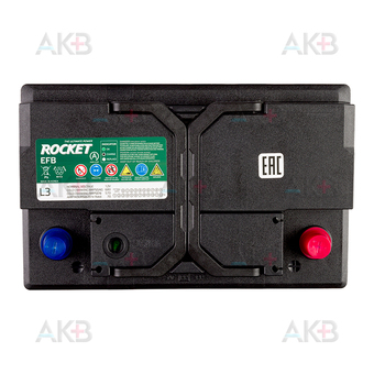 Автомобильный аккумулятор Rocket EFB L3 70 Ah 650A обр. пол. (278x175x190). Фото 1