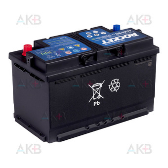 Автомобильный аккумулятор Rocket AGM L4 80Ah 800A обр пол. (315х175х190). Фото 2