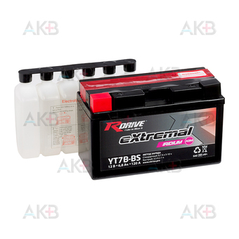 RDrive YT7B-BS 12V 6.8Ah 100А прям. пол. (150x65x93) eXtremal IRIDIUM