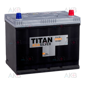 Titan Asia Silver 77 Ач 650А обр. пол. (258x175x223) 6СТ-77.0 VL B01