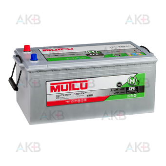 Mutlu EFB 240 Ач 1250A обр. пол. (517х273х240) EFB.D6.240.125.B