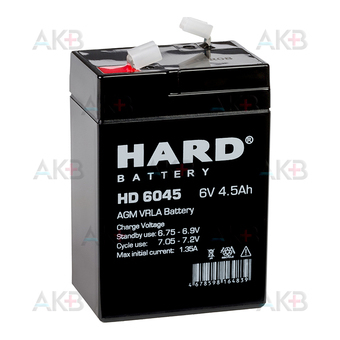 HARD HD 6045 6V 4.5Ah (70x48x102)