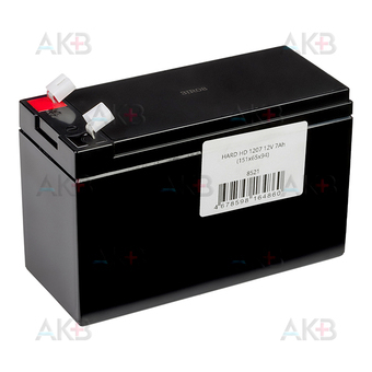 Аккумуляторная батарея HARD HD 1207 12V 7Ah (151x65x94). Фото 2