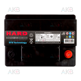 Автомобильный аккумулятор HARD EFB 65 Ah 640A (242x175x190) Start Stop L2. Фото 1